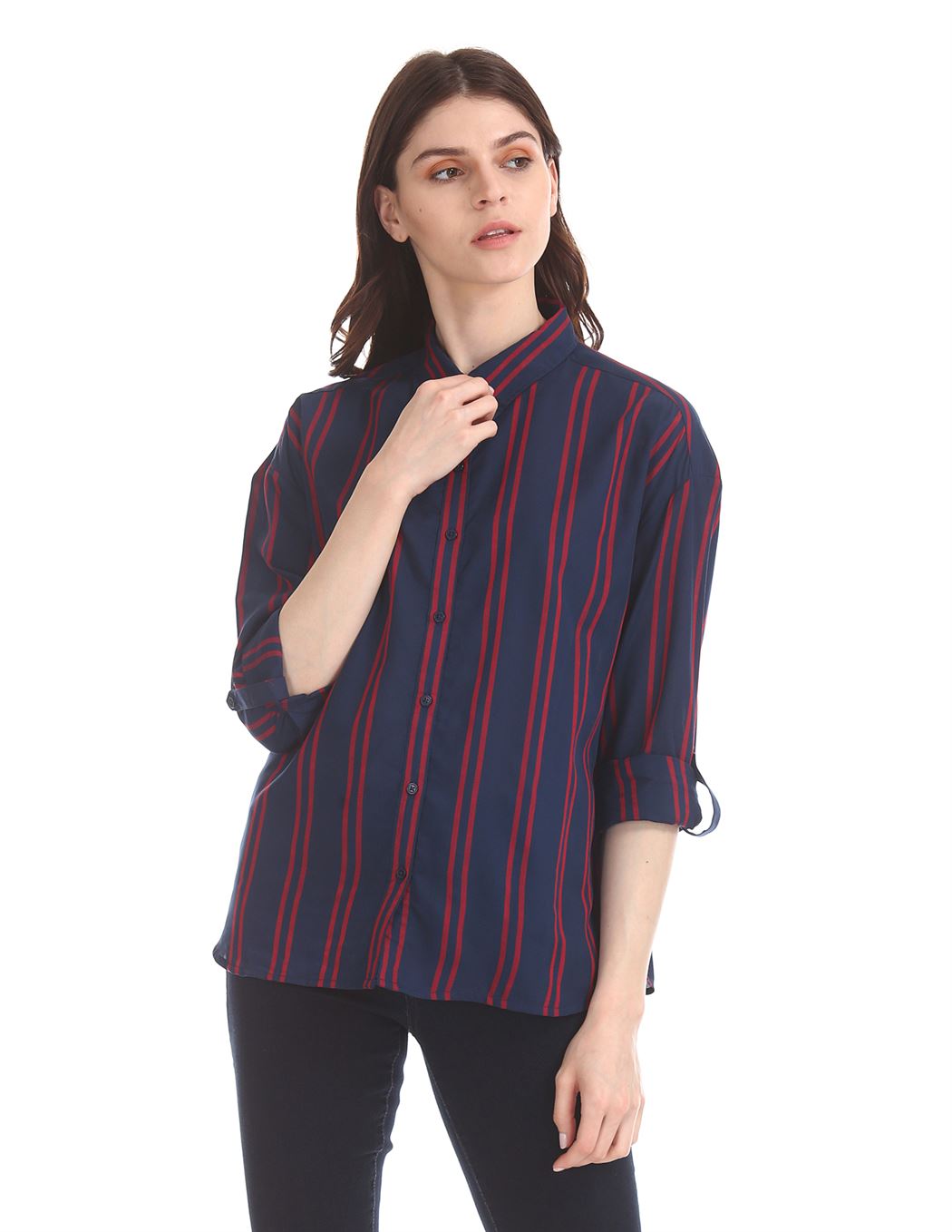 U.S. Polo Assn. Women Casual Wear Striped Shirt